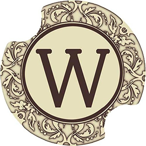Thirstystone Monogram W Car Cup Holder Coaster, 2-Pack
