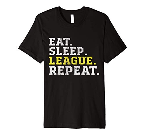 Eat Sleep League Repeat Sports Game Gaming Gift Premium T-Shirt