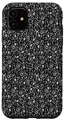 iPhone 11 Letter F Patterned Phone Case Monogram Initial Fancy Black F Case