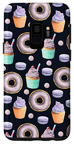 Galaxy S9 Case - cupcakes and donuts objects pattern phone Case