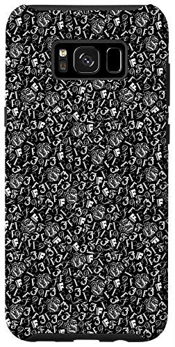 Galaxy S8 Letter F Patterned Phone Case Monogram Initial Fancy Black F Case