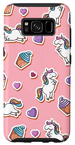 Galaxy S8 Unicorn Cupcakes Pattern Pink Phone Cover Case