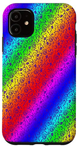iPhone 11 Letter F Rainbow Patterned Phone Case Monogrammed Initial Case