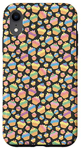 iPhone XR Cupcake Pattern Phone Case Black Case