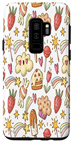Galaxy S9 White Candy Lollipop Strawberry Cupcake Case