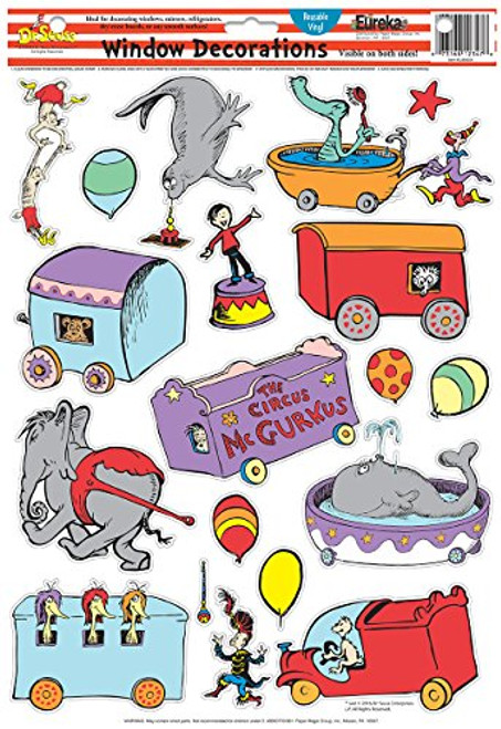 Eureka Dr. Seuss If I Ran the Circus Window Clings (836077)