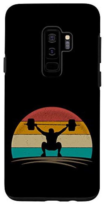 Galaxy S9 Vintage Weightlifter Retro Distressed Gym Weight lifting Men Case