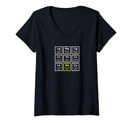 Womens Neutral Evil Alignment Roleplaying V-Neck T-Shirt