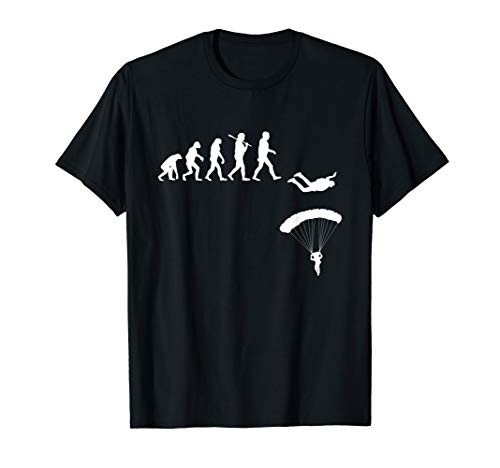 Skydiving Evolution T-Shirt - Skydiver Parachuting Tee Shirt