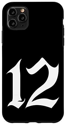 iPhone 11 Pro Max Old English Number 12 or Twelve Case