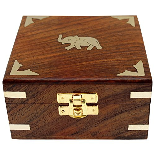 ITOS365 Handmade Wooden Jewelry Box for Women Jewel Organizer Hand Carved Gift Items ITOS365 Handmade Wooden Jewelry Box for Women Jewel Organizer Hand Carved Gift Items