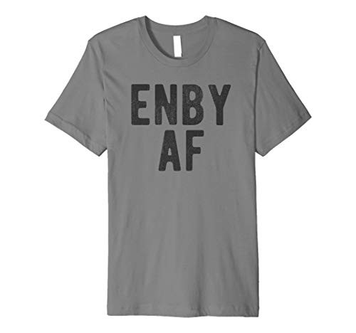 ENBY AF Nonbinary NB Gender Neutral LGBTQ Saying Meme Premium T-Shirt
