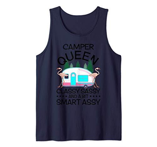 Camper Queen Classy Sassy And A Bit Smart Assy Camping Gifts Tank Top