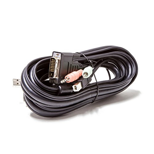 Linkskey C-KVM-DA6 6' DVI-D USB Audio Microphone All-in-One KVM Cable