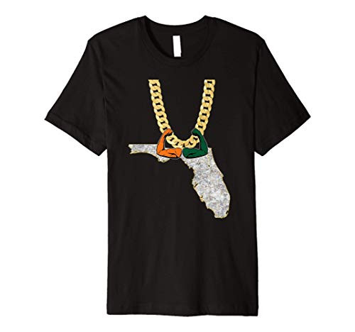 Miami Football Fan State Chain 2020 Premium T-Shirt