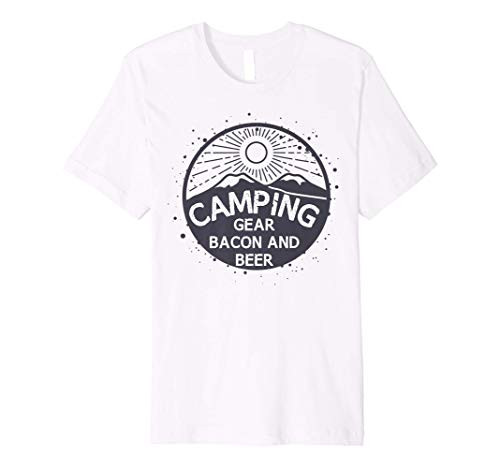 Camping Gear Bacon and Beer Funny Camper Premium T-Shirt