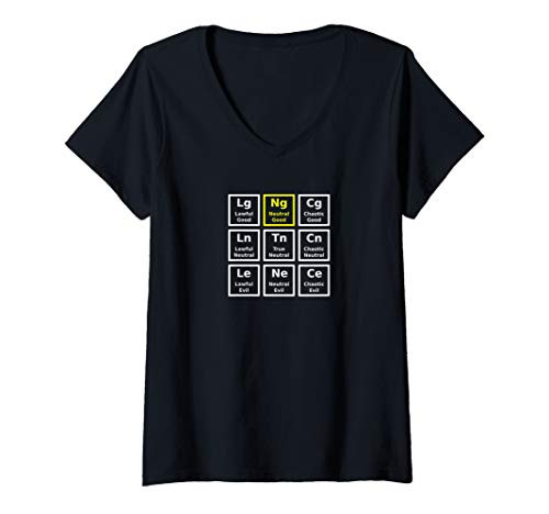 Womens Neutral Good Alignment Roleplaying V-Neck T-Shirt