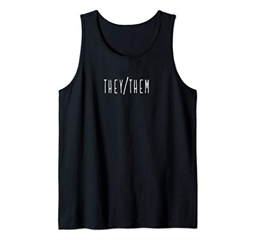 They Them gender neutral pronoun non-binary Tank Top