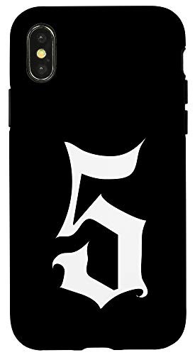 iPhone XXS Old English Number 5 or Five Case