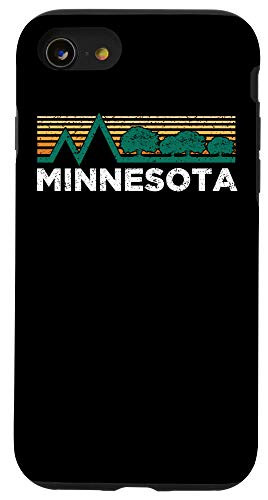 iPhone SE 2020  7  8 Minnesota Vintage Outdoors Tree Sunsent Souvenir Case