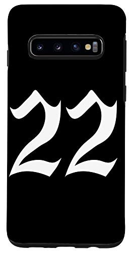 Galaxy S10 Old English Number 22 or Twenty Two Case