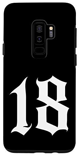 Galaxy S9 Old English Number 18 or Eighteen Case