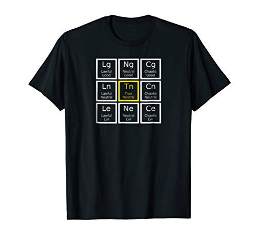 True Neutral Alignment Roleplaying T-Shirt