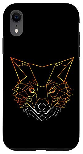 iPhone XR Fox Polygon Head Animal Foxes Gift Case