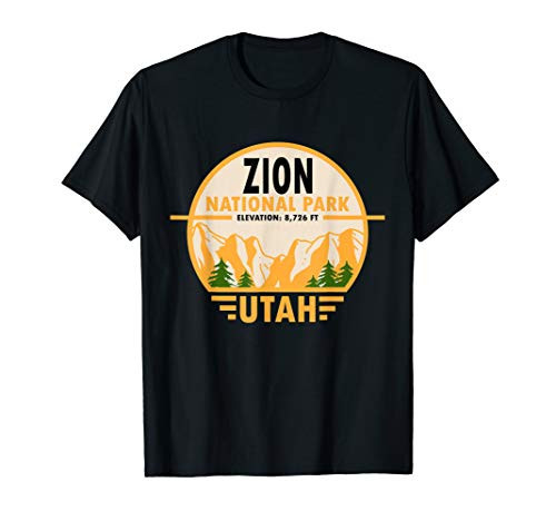 Vintage Retro Zion US National Park Utah Hiking T-Shirt