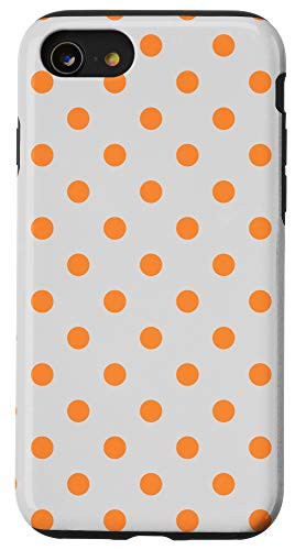 iPhone SE 2020  7  8 Halloween Dot Pattern With Pumpkin Orange Color Polka Dot Case