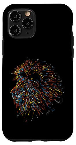 iPhone 11 Pro Abstract Colorful Lions head Artistic African Wild Animal Case