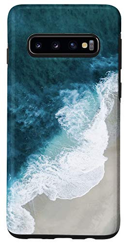 Galaxy S10 Travel Beach Photography  Ocean and Waves Photo  Blue Case