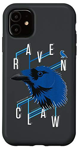 iPhone 11 Harry Potter Ravenclaw Textured Raven Headshot Case