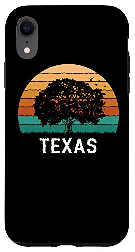 iPhone XR Texas Vintage Outdoors Tree Sunsent Souvenir Case