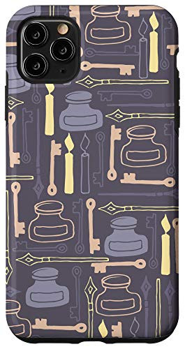 iPhone 11 Pro Max Case - cute keys pens ink objects pattern phone Case