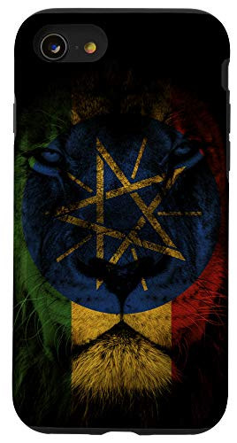 iPhone SE 2020  7  8 Ethiopia Flag and African Lion Picture - Ethiopian Pride Case