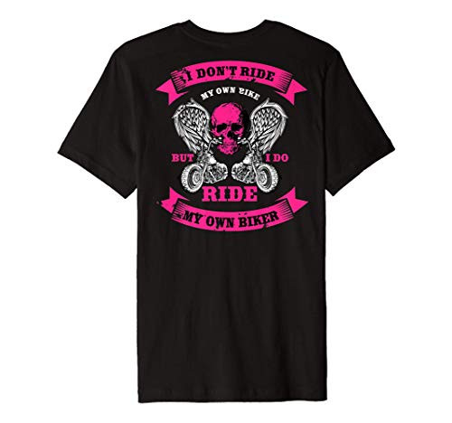 Biker Chick Gear Motorcycle Gifts Image On Back Of Shirt Premium T-Shirt