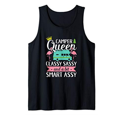 Classy Sassy Smart Assy Camper Queen Camping RV Gift Tank Top