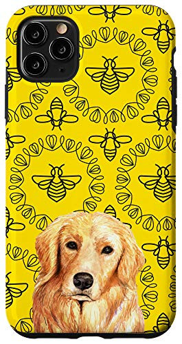 iPhone 11 Pro Max Golden Retriever Dog Bee Pattern Animal Head Case