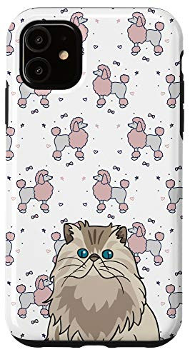 iPhone 11 Brown Cat Poodle Dog Pet Puppy Owner Pattern Animal Head Case