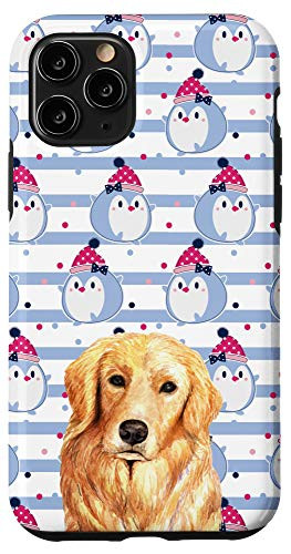 iPhone 11 Pro Golden Retriever Dog Kawaii Cartoon Penguin Animal Head Case