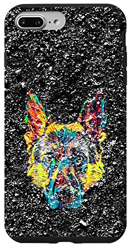 iPhone 7 Plus8 Plus Cool German Shepherd Dog Head Colorful Design Case