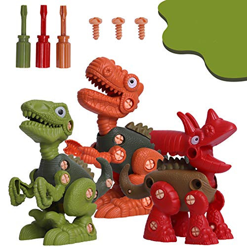 Take Apart Dinosaur Toys for Boys 3 Pack Dino Set Kids Learning Toys Building Toy Set Construction Engineering Play Kit STEM Toys for 3 4 5 6 7 Year Old Boys and Girls Take Apart Dinosaur Toys for Boys 3 Pack Dino Set Kids Learning Toys Building Toy Set Construction Engineering Play Kit STEM Toys for 3 4 5 6 7 Year Old Boys and Girls
