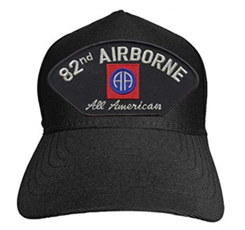 82nd Airborne All American Baseball Cap_ Black_ Made in USA