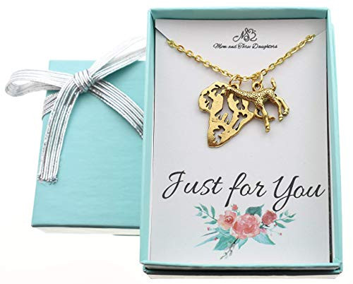 Africa Necklace with giraffe in gold plated pewter on a 20 stainless steel cable chain_ African necklace_ Giraffe necklace_ African Charm Africa Necklace with giraffe in gold plated pewter on a 20 stainless steel cable chain_ African necklace_ Giraffe necklace_ African Charm