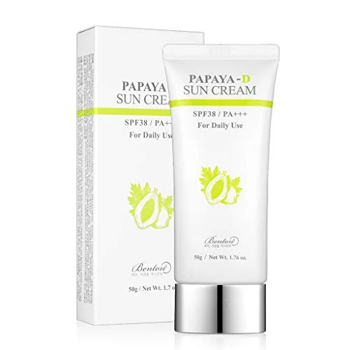 BENTON Papaya-D Sun Cream 50g 1_76 fl_oz_ - Papaya Vitamins Moisturizing   Skin Vitality UV Block Cream No Harmful Ingredients for Dry and Sensitive Skin