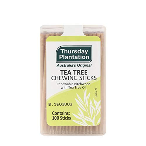 Thursday Plantation Tea Tree Chewing Sticks Naturally-Sourced Flavors Contains 100 Sticks per Pack Pack of 6