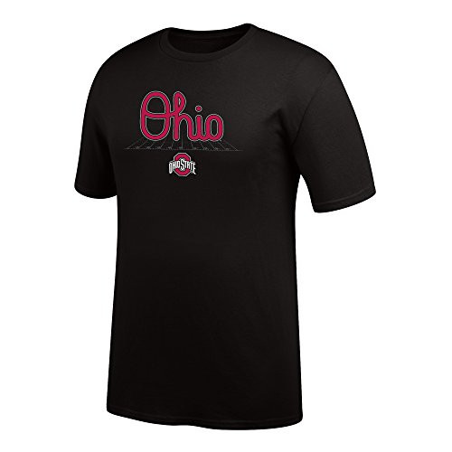 J America NCAA Mens Ohio State Buckeyes Cotton Soft Tee Small Black