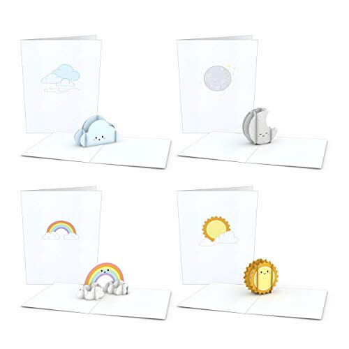 Lovepop Notecard 4-Pack Pop Up Cards Sky High Birthday Cards Thank You Cards With Envelopes Thank You Notes Greeting Cards 3D Card Greeting Card Pop Up Notecard