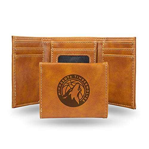 NBA Rico Industries Laser Engraved Trifold Wallet Minnesota Timberwolves